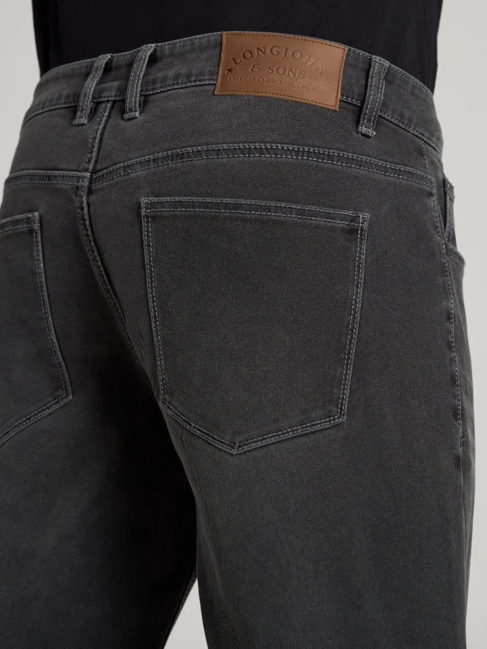 American Tall LJ&S TAPERED Jeans for Tall Men in Industrial Grey Size 3232 / 38
